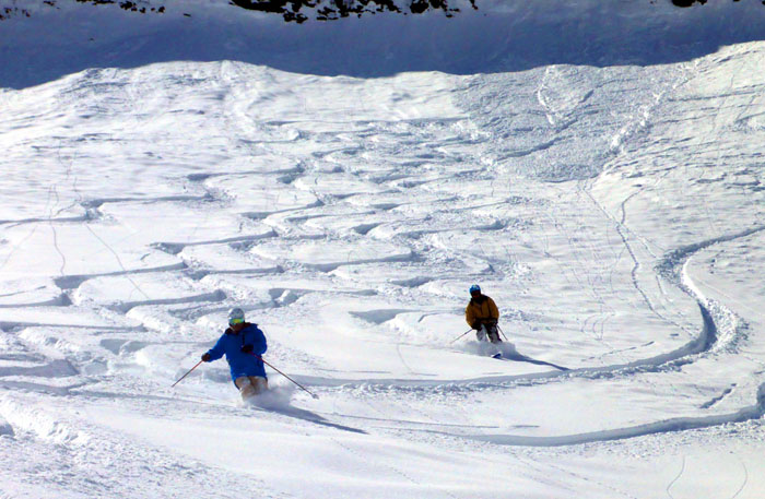 Monte Rosa skiing is spectacular. For skiers of all levels it is paradise. Numerous connected resorts, spectacular backcountry skiing on glaciers...there are no words. The fresh tracks on the Grantz Glacier run to the Matterhorn speak volumns. Come with us in 2018 and leave a few tracks of your own in the magnificent alpine region. 