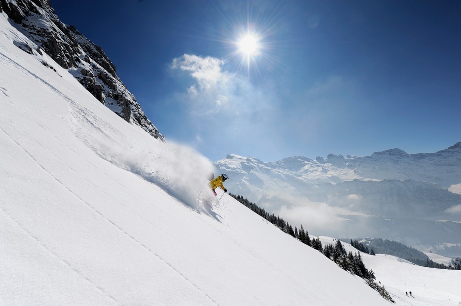 Skiing in Engelberg is great for beginners will enjoy the sunny area of Brunni across the valley which is home to gentle south-facing slopes.